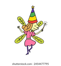 Fairy character Vector art illustration 