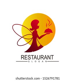 Fairy chef. Vector illustration, restaurant logo design
