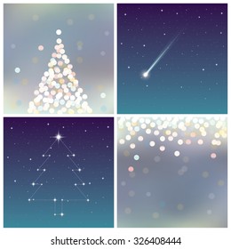 Fairy Christmas Backgrounds set