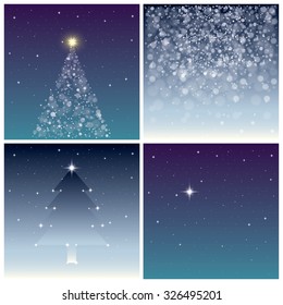 Fairy Christmas backgrounds set
