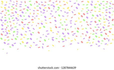 Fairy Colorful confetti ribbons festive background for party holiday postcard poster website carnival birthday parties. Vector illustration