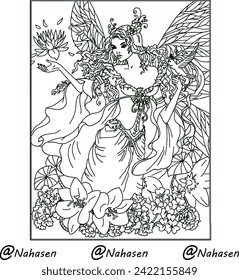 fairy coloring book for adult