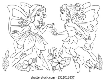 Coloring Book Fairy Hd Stock Images Shutterstock