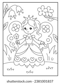 Fairy coloring pages for kids