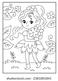 Fairy coloring pages for kids