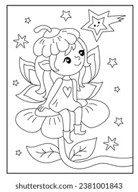 Fairy coloring pages for kids