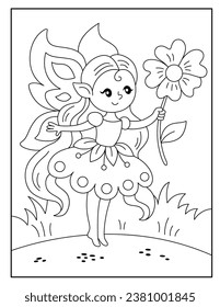 Fairy coloring pages for kids