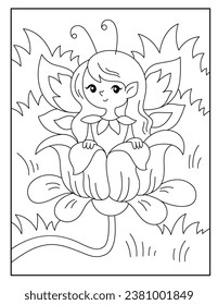 Fairy coloring pages for kids