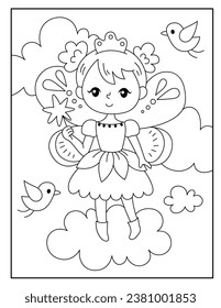 Fairy coloring pages for kids