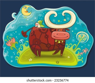 Fairy cows at Magic field.  To see similar, please VISIT MY GALLERY.

