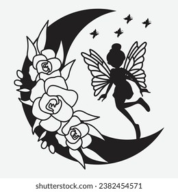 Fairy Cricut File silhouette Flower