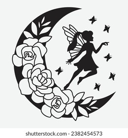 Fairy Cricut File silhouette Flower