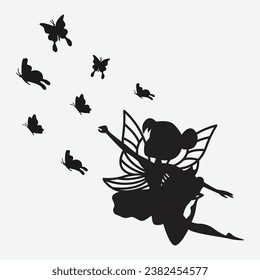 Fairy Cricut File silhouette Flower