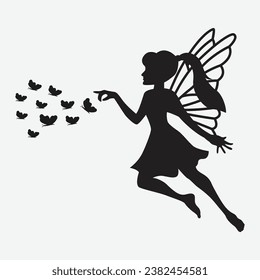 Fairy Cricut File silhouette Flower