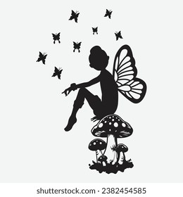 Fairy Cricut File silhouette Flower