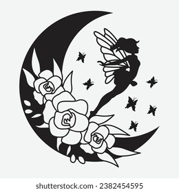 Fairy Cricut File silhouette Flower