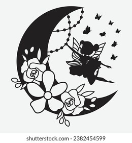 Fairy Cricut File silhouette Flower