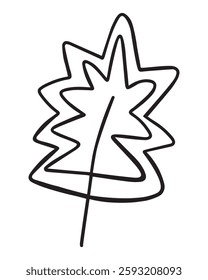 Fairy doodle graphic decorative plant element

