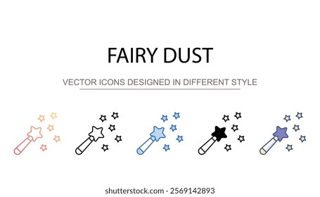 Fairy Dust icon design with white background stock illustration