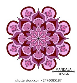 Arreglos florales de hadas suave pastel Clipart colección color mandala. Páginas fáciles de libros para colorear de mandala para que los adultos se relajen, las experiencias dan alivio. Archivo de Vector de tamaño variable