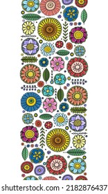Fairy floral mandala background. Magic garden art. Seamless pattern for your design