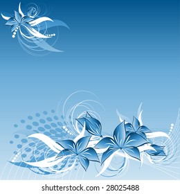 fairy floral vector background with nice flowers and copy space