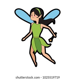 Fairy flying cartoon