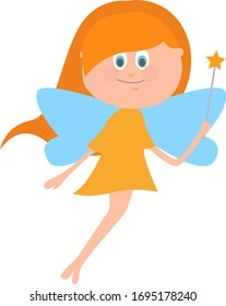 Fairy girl, illustration, vector on white background