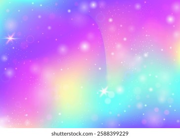 Fairy Gradient. Pink Princess Background. Kawaii Hologram. Fairytale Colorful Effect. Purple Universe Invitation. Blue Pastel Pattern. Unicorn Glitter. Neon Fairy Gradient.