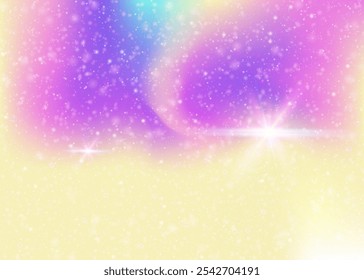 Fairy Gradient. Pink Rainbow Background. Magic Invitation. Iridescent Colorful Invite. Purple Mystical Hologram. Blue Girlish Pattern. Kawaii Glitter. Candy Fairy Gradient.