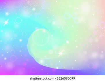 Fairy Gradient. Pink Unicorn Background. Kawaii Pattern. Fairytale Sparkles Mesh. Purple Mystical Invitation. Lilac Galaxy Hologram. Girl Backdrop. Neon Fairy Gradient.