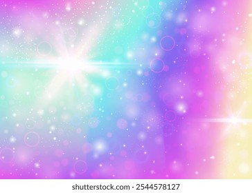 Fairy Gradient. violetter Prinzessin-Hintergrund. Zaubermuster. Märchenhafte Pastelleinladung. Rosa farbiges Hologramm. Blaue mädchenhafte Einladung. Einhorn-Hintergrund. Süßigkeiten-Fee-Farbverlauf.