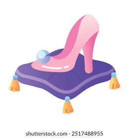 Fairy heel icon designed in flat style 