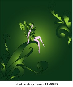 Fairy hiding in the grass