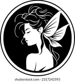 Fairy - High Quality Vector Logo - Vector illustration ideal for T-shirt graphic