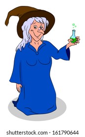 Fairy holding a bottle with a concoction