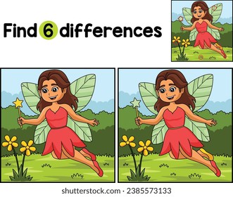Fairy Holding Magic Wand Find The Differences