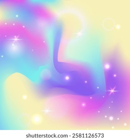 Fairy Hologram. Pink Kawaii Pattern. Magic Background. Fairytale Abstract Effect. Purple Universe Gradient. Blue Galaxy Invitation. Princess Texture. Neon Fairy Hologram.