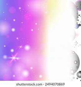 Fairy Hologram. Pink Rainbow Gradient. Magic Background. Holographic Blurred Effect. Purple Abstract Invitation. Blue Colorful Pattern. Kawaii Glitter. Neon Fairy Hologram.