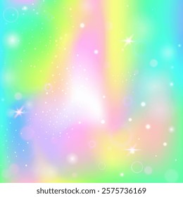 Fairy Hologram. Purple Princess Background. Rainbow Pattern. Fairytale Cosmic Invite. Pink Girlish Invitation. Blue Pastel Gradient. Girl Texture. Candy Fairy Hologram.