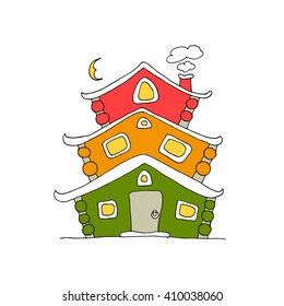 Fairy House Sketch Your Design: เวกเตอร์สต็อก (ปลอดค่าลิขสิทธิ์) 410038060