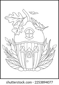  Fairy Houses Adult Coloring Pages