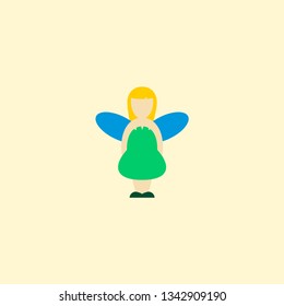 Fairy icon flat element. Vector illustration of fairy icon flat isolated on clean background for your web mobile app logo design.
