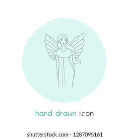 Fairy icon line element. Vector illustration of fairy icon line isolated on clean background for your web mobile app logo design.