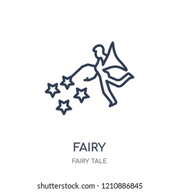 Fairy icon. Fairy linear symbol design from Fairy tale collection. Simple outline element vector illustration on white background.