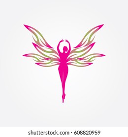 fairy icon logo fashion female