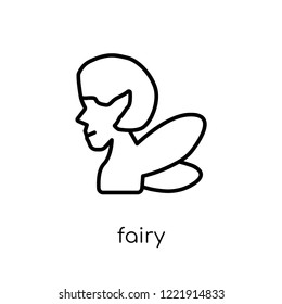 Fairy icon. Trendy modern flat linear vector Fairy icon on white background from thin line Fairy Tale collection, editable outline stroke vector illustration