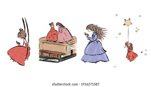 fairy illustrations for children's books with girls