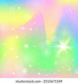 Fairy Invitation. Purple Magic Hologram. Girl Gradient. Iridescent Galaxy Mesh. Pink Colorful Background. Blue Mystical Pattern. Rainbow Glitter. Neon Fairy Invitation.