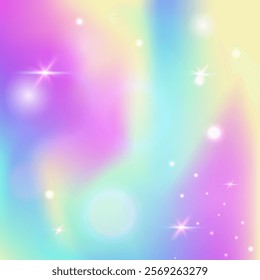 Fairy Invitation. Purple Princess Hologram. Girl Background. Fairytale Pastel Invite. Pink Sparkles Gradient. Lilac Blurred Pattern. Unicorn Texture. Cute Fairy Invitation.